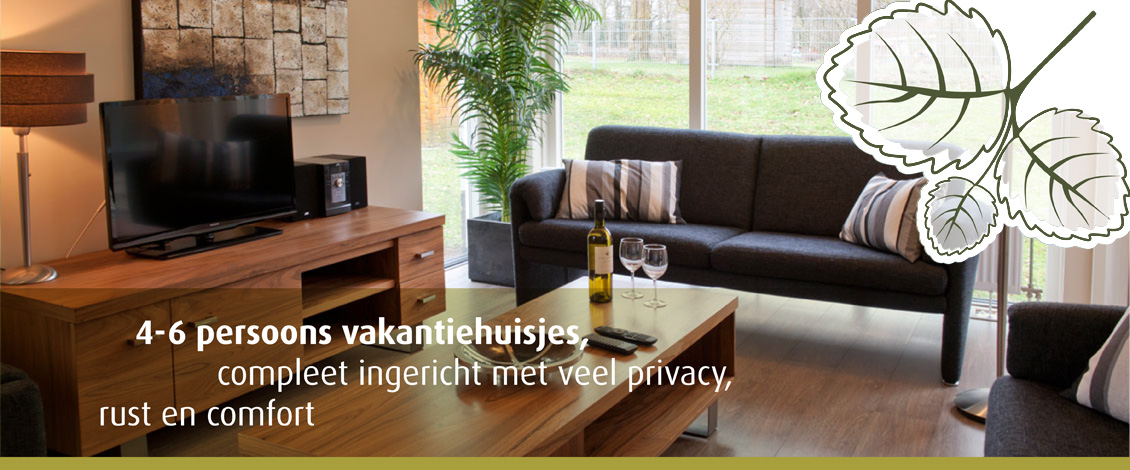 Vakantiehuisjes, compleet ingericht met veel privacy